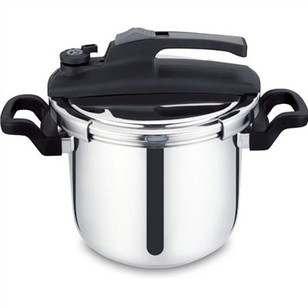 Espesyal konsepsyon segondè efikasite ak sekirite Steel Cooker 6L